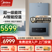 美的(Midea)双变频省气一级能效舒适恒温燃气壁挂炉天然气供暖 采暖地暖 家用锅炉省气 LL1PBD20-R53