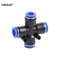 FIXOLID 气管快速接头十字四通接头 PZA-14 个
