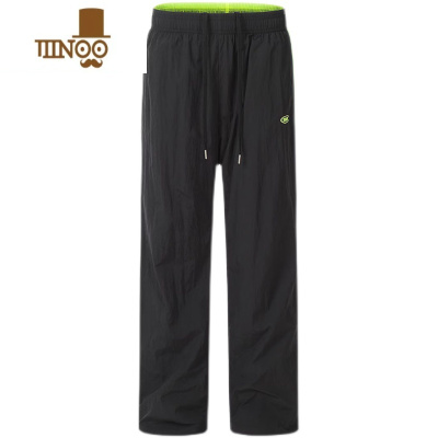 YANXU美式复古速干侧边条纹运动裤情侣款街头高街宽松直筒休闲运动长裤