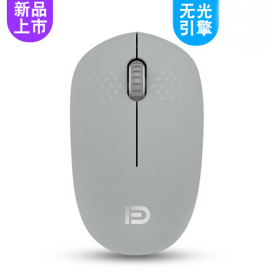 富德无线鼠标办公小巧家用便携商务出差可爱男女生(台式电脑笔记本通用10米无线传i210时尚灰