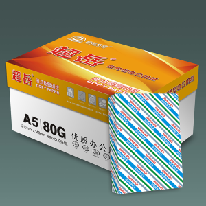 宣皇 黄色超岳a5打印纸80g复印纸500张单包办公专用纸凭证纸a5机打印白纸 黄色超岳A5 80G 16包/箱