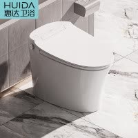 惠达HUIDA轻智能马桶ES23-Q坐便器一体式无水压限制加热抗菌座圈虹吸式马桶 ES23-QM[泡沫盾+脚感翻盖翻圈]