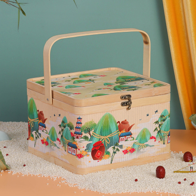 中华特色-嘉兴馆禾滋斋嘉兴粽子礼盒竹篮装10粽10味4咸鸭蛋端午节送礼品黄肉粽国潮风高端团购批发