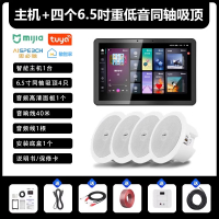 先科(SAST)智能AI家庭吸顶音响套装家用客厅无线蓝牙吊顶(内置精灵)智能语音主机+4个6.5英寸重低音同轴吸顶音响