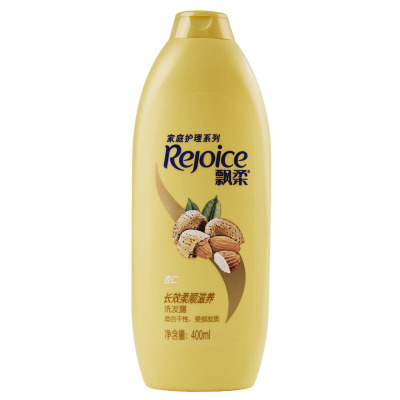 飘柔洗发水杏仁长效柔顺家庭装400ml（控油男士女士通用）花香