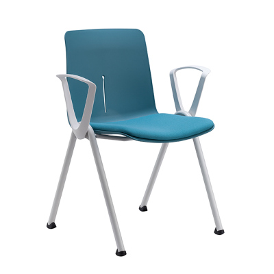 苏宁 质凡 简约培训椅会议椅带扶手学习椅可叠落会客椅/C369-1