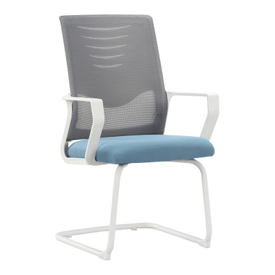 翌嘉 YJ-20098 办公椅人体工学椅会议椅 白色弓形椅