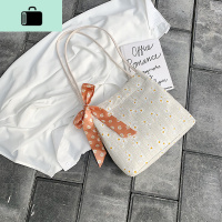 小包包女包2020流行新款花朵菊花纹女包时尚气质仙女包单肩包休闲NEW LAKE 米白女士单肩包