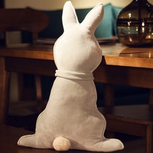 美帮汇北欧猫咪沙发抱枕创意咪办公室靠背腰靠垫毛绒影子猫