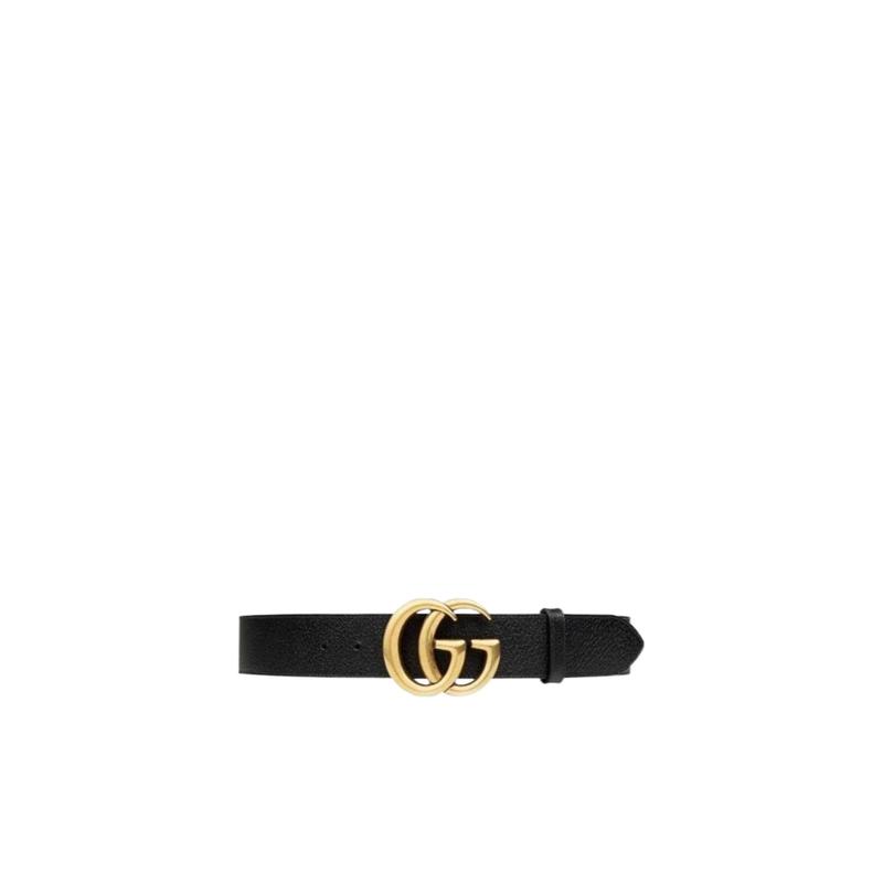 古驰(GUCCI)小牛皮双G金属带扣腰带五金做旧设计休闲商务百搭配饰