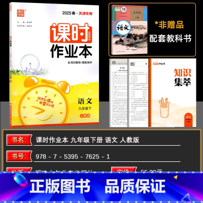 语文 九年级下 [正版]2025春天津通城学典课时作业本九年级语文下册 R人教版 初三9年级语文下册同步练习册通成学典课