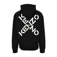高田贤三(Kenzo)男士棉涤混纺logo印花连帽卫衣休闲潮流套头外套