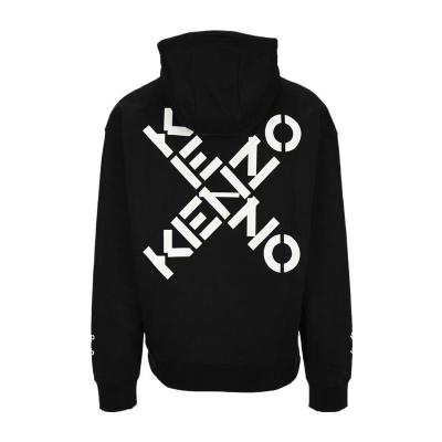 高田贤三(Kenzo)男士棉涤混纺logo印花连帽卫衣休闲潮流套头外套