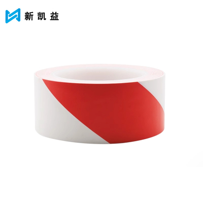 新凯益 警示胶带地板红白色PVC标识胶带 宽50mm 卷
