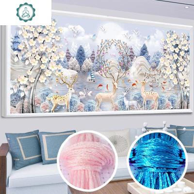 封后(FENGHOU)2020年十字绣新款线绣客厅满绣自己手工大幅大气家用201满绣棉线-218*91厘米线量多百