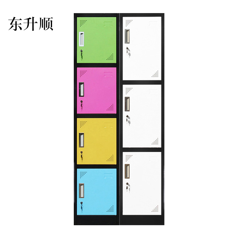 东升顺钢制彩色单门更衣柜员工储物柜健身房带锁换衣柜家用衣柜厂家直销