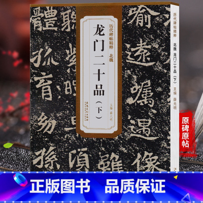 [正版]北魏 龙门二十品(下) 历代碑帖精粹 薛元明主编 安徽美术出版社 楷书碑帖 魏碑书法临摹范本 毛笔字帖