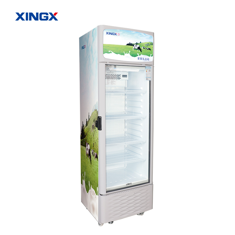 星星(XINGX)LSC-308FDM-TY乳品柜 展示柜 饮料柜 冷藏柜 商用立式冷柜 玻璃门 超市大容量冰箱