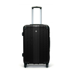 瑞士经典时尚潮流商务休闲扩展硬壳大容量拉杆箱SN002SB 黑色 24寸