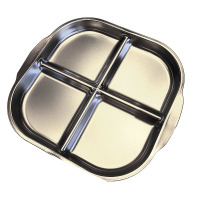 金迪乐不锈钢分格减脂餐盘四格餐盘