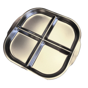 金迪乐不锈钢分格减脂餐盘四格餐盘