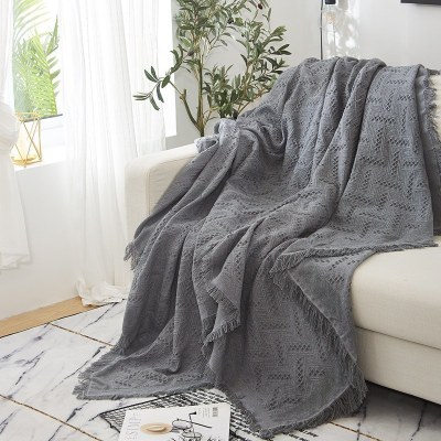 家柏饰(CORATED)北欧沙发布全盖色沙发巾毯子单人沙发套沙发垫盖布罩 岩灰T格 180*340cm