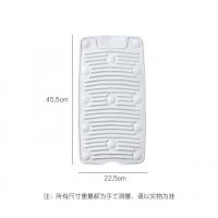 [可折叠]家用硅胶搓衣板洗衣板迷你耐用防滑dy吸壁多用洗衣垫 三维工匠 灰色两个[尺寸45*22.5]