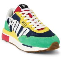 Polo Ralph Lauren低帮系带男士休闲运动鞋拼接撞色大logo舒适耐磨防滑训练鞋