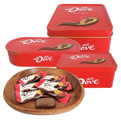 德芙牛奶巧克力铁盒装6-8颗伴手礼婚庆结婚喜糖七夕情人生日礼物