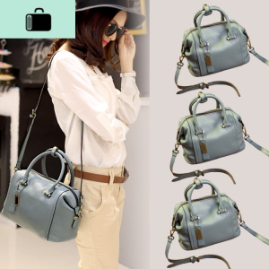头层皮斜挎包大包秋季新款手提包单肩包女学生2019女水桶包NEW LAKE女士单肩包