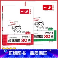 [语文+英语阅读真题80篇]三年级 [正版]语文英语阅读真题80篇小学语文阅读训练80篇二三四五年级阅读理解训练人教版小