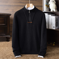 680g半高领拉链毛衣男冬季新款加厚保暖打底男士羊毛衫_55730