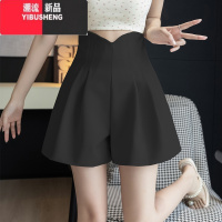 YIBUSHENG休闲西装短裤女季高腰显瘦花苞阔腿裤小个子外穿宽松a字热裤子