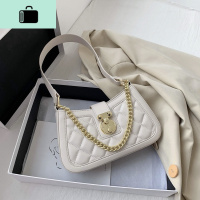 夏天小包包女包2020流行新款潮时尚菱格链条单肩包网红洋气腋下包NEW LAKE女士单肩包