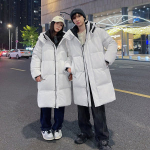 JPDUN羽绒服情侣冬季男女洋气显瘦外穿中长款保暖外套
