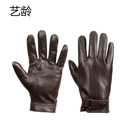 艺龄 皮手套 加绒 1双