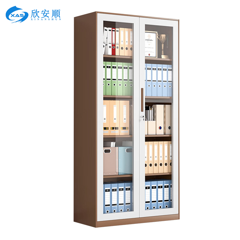 欣安顺 钢制通玻文件柜(颜色可选) 1850*900*400mm 台