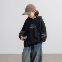 男童加绒卫衣秋冬款新款大男孩冬装儿童冬季一体加厚连帽上衣