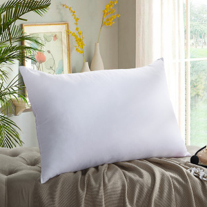 罗莱家纺成人助眠聚酯纤维长形枕头改善睡眠设计轻盈透气 白色 47*73cm