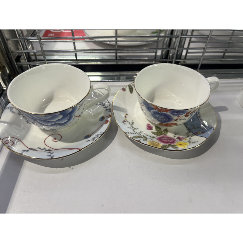 玛戈隆特骨瓷咖啡杯套装2杯2碟