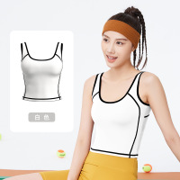 蜜桃弧线背心U型高弹一体式固定防震聚拢显胸撞色运动背心_1