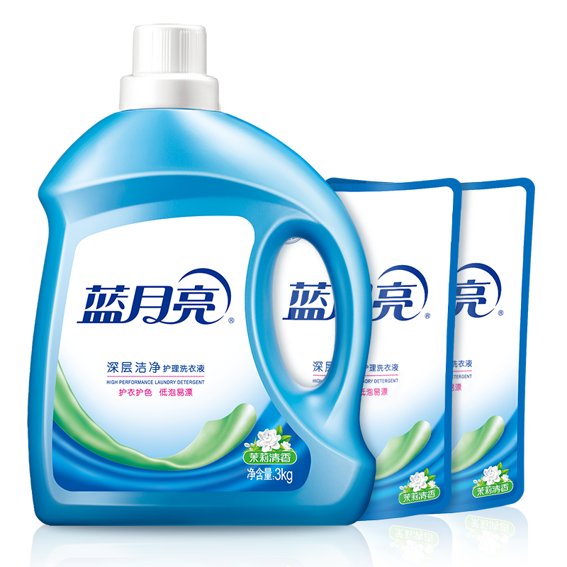蓝月亮深层洁净/亮白增艳 洗衣液 多香味规格可选 茉莉3kg瓶+500g*2袋