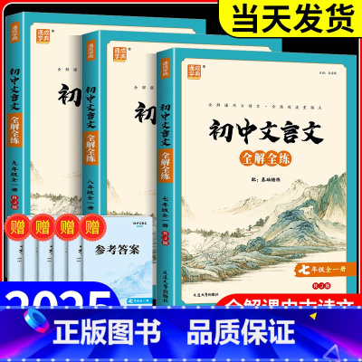七年级 九年级/初中三年级 [正版]通城学典 初中文言文全解全练 七年级八年级九年级全一册 人教版中考语文古诗文文言文课