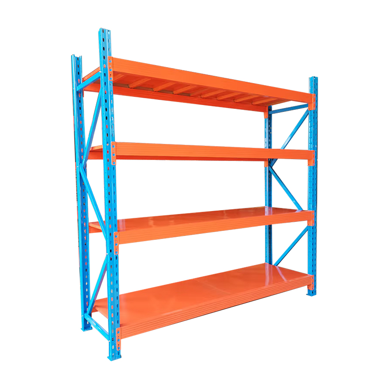 臻远 ZY4121546中型货架置物架四层主架 蓝+橘红 1500*600*2000mm 200kg