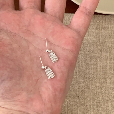 s925纯银麦穗流苏耳环高级感轻奢小众独特耳钉小巧精致耳饰女送女朋友老婆情人节七夕生日礼物