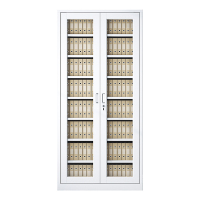 正斌凭证柜会计收纳柜财务档案柜资料柜加厚文件柜办公室带锁铁皮柜通玻柜八层