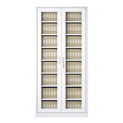 正斌凭证柜会计收纳柜财务档案柜资料柜加厚文件柜办公室带锁铁皮柜通玻柜八层