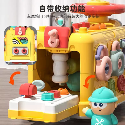 多功能工程车可拆卸多面益智早教忙碌板专注力训练宝宝玩具车3750