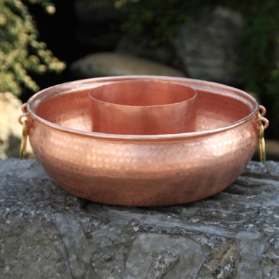 铜锅紫铜火锅盆加厚鸳鸯锅烘焙精灵家用开店锅中锅清汤二味手工子母锅