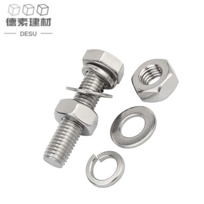 德素 不锈钢外六角螺栓 M10*60/套